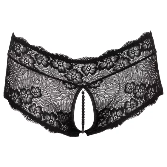 Cottelli Curves - Open Lace Panty (Black) - XL