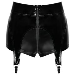 Noir - Shiny Hot Pants with Garter (Black)