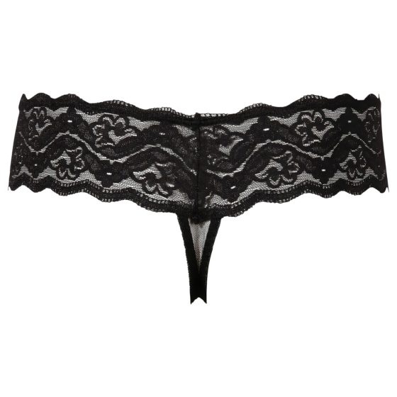 Cottelli - Beaded Lace Thong (black)