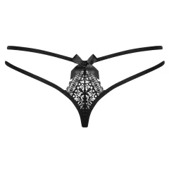 Obsessive Intensa - Double Strap Lace Thong (Black) - L/XL