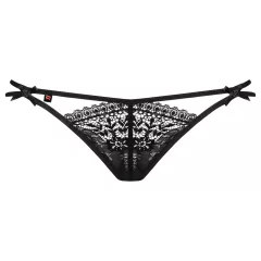 Obsessive Intensa - Double Strap Lace Thong (Black) - L/XL