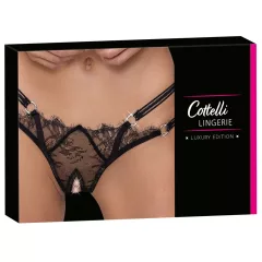 Cottelli - Luxury Open Ring Thong (Black)
