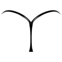 Noir - Glossy Effect Thong (Black)