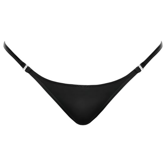 Noir - Glossy Effect Thong (Black) - L/XL