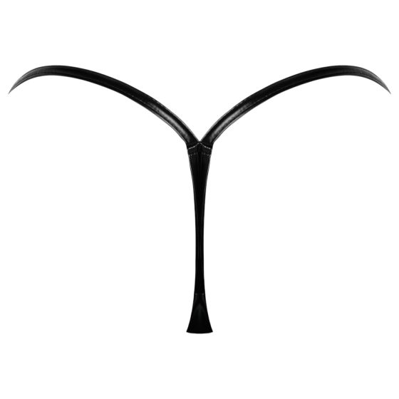 Noir - Glossy Effect Thong (Black) - L/XL