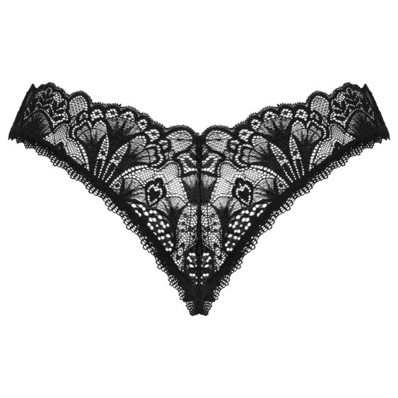 Obsessive Donna Dream - lace open thong (black)