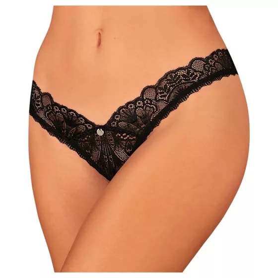Obsessive Donna Dream - lace open thong (black) - XL/XXL