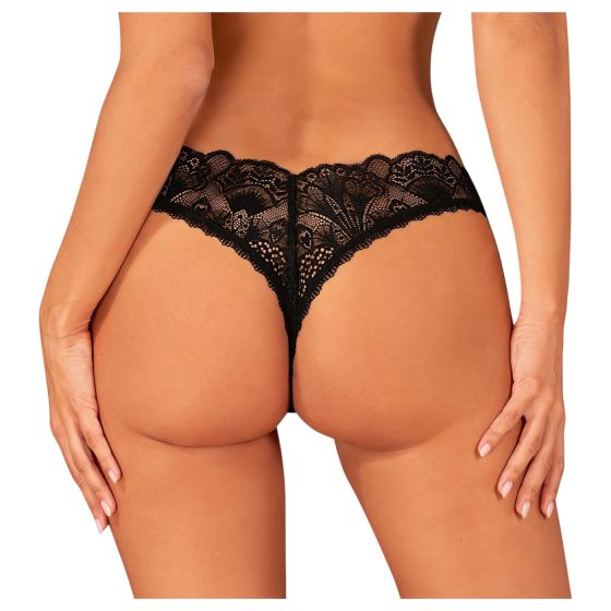 Obsessive Donna Dream - lace open thong (black) - XL/XXL