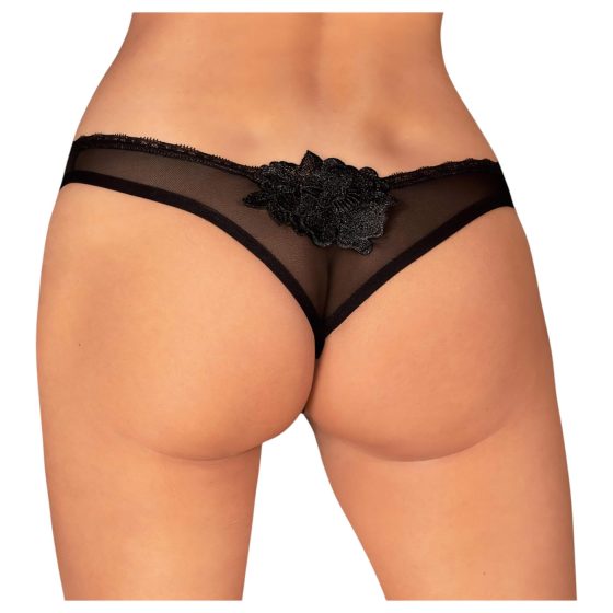 Obsessive Latinesa - Open Thong (Black) - M/L