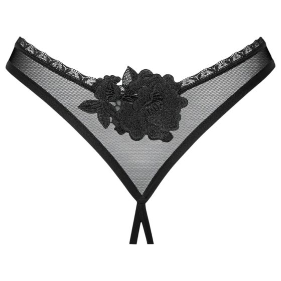 Obsessive Latinesa - Open Thong (Black) - M/L
