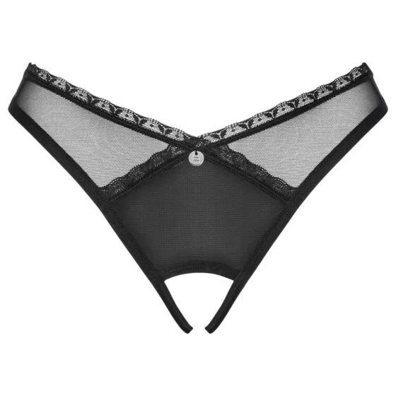 Obsessive Latinesa - Open Thong (Black) - XL/XXL