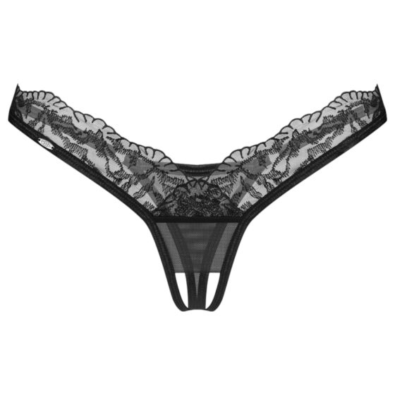 Obsessive - sheer lace thong (black)