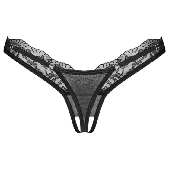 Obsessive - sheer lace thong (black)