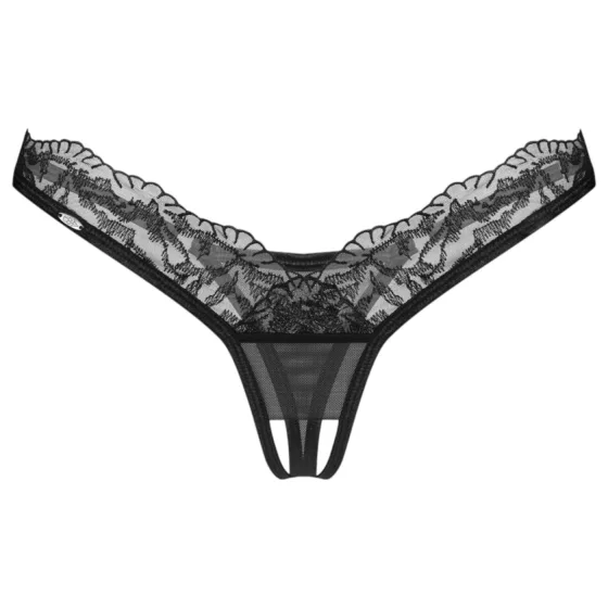 Obsessive - Sheer Lace Thong (Black) - 2XL/3XL