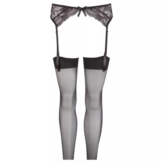 NO:XQSE - Lace Garter Belt Set - Black