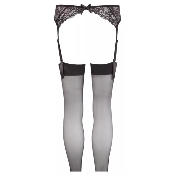 NO:XQSE - Lace Garter Belt Set - Black