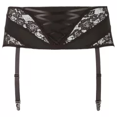 Cottelli Plus Size - Lace Corset Garter Belt (Black) - XL
