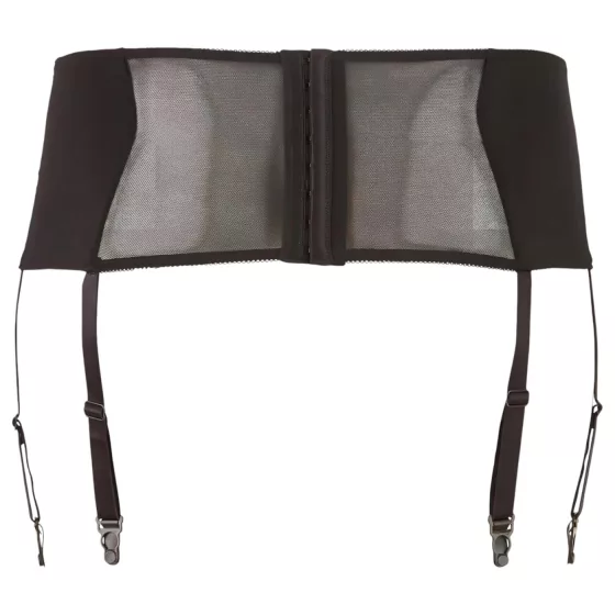 Cottelli Plus Size - Lace Corset Garter Belt (Black) - 2XL