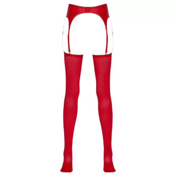 NO:XQSE - Shiny Garter Belt Set (Red)