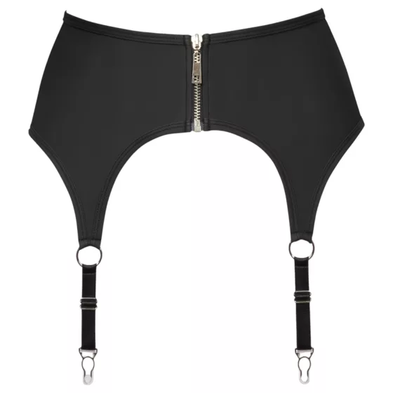 Cottelli - Black Matte Garter Belt - L