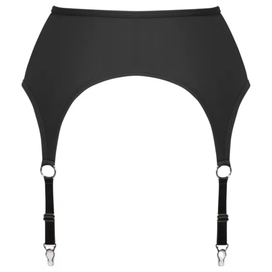 Cottelli - Black Matte Garter Belt - L