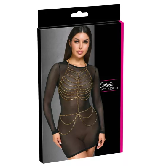 Cottelli - Gold Chain Body Harness