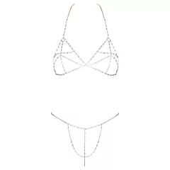 Cottelli - Rhinestone Chain Bikini (Silver)