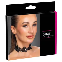 Cottelli - Lace & Beaded Choker (Black)