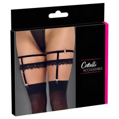 Cottelli - Decorative Black Lace Garter Belt