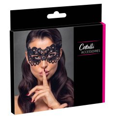 Cottelli - Elegant Embroidered Lace Mask (Black)
