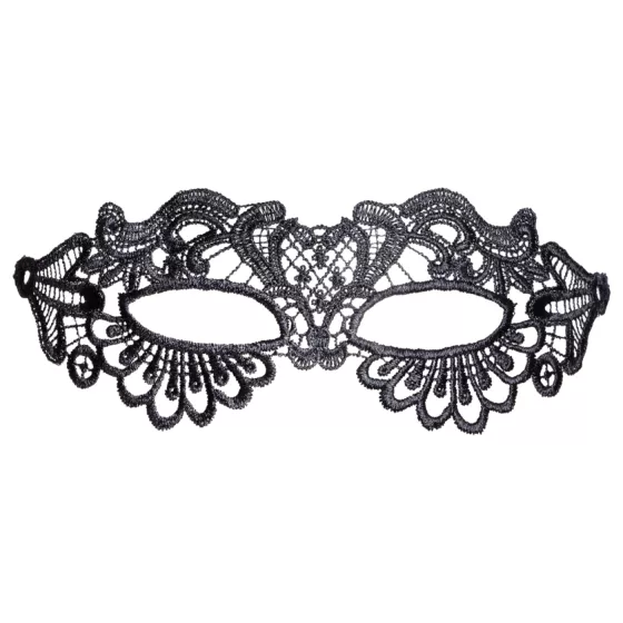 Cottelli - Elegant Embroidered Lace Mask (Black)