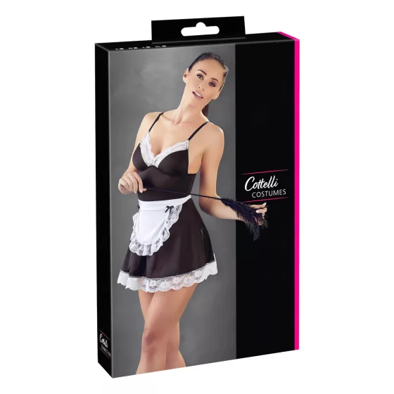 Cottelli - Maid Outfit with Apron (Black & White) - XL