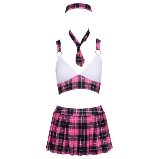 Cottelli - Plaid Schoolgirl Costume Set (Pink)