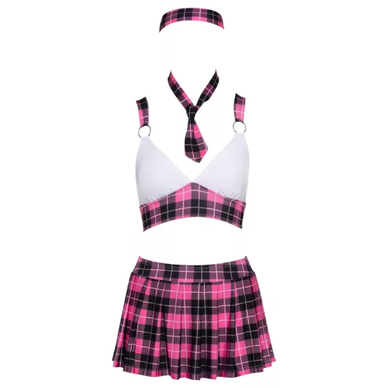 Cottelli - Plaid Schoolgirl Costume Set (Pink) - M