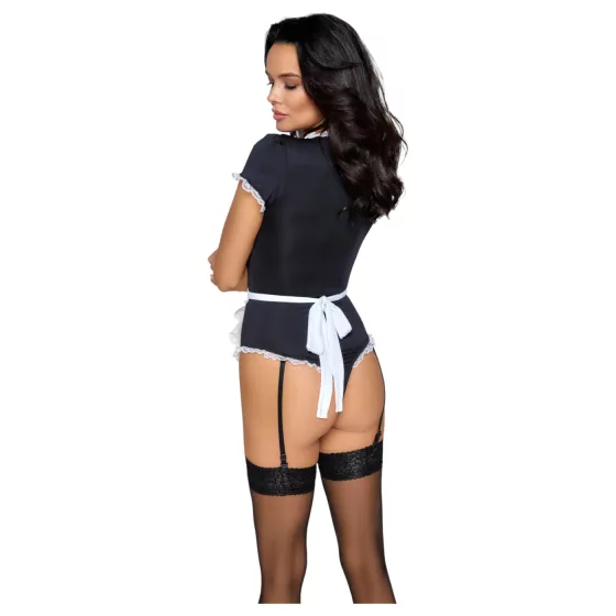 Cottelli - waitress bodysuit with apron (black) - M