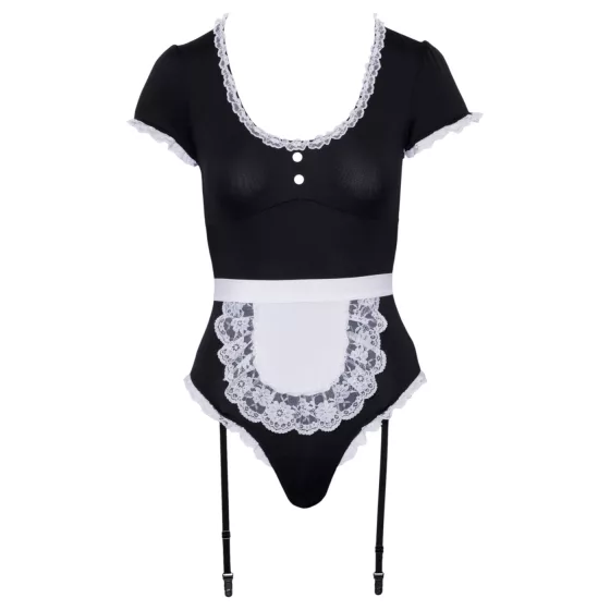 Cottelli - waitress bodysuit with apron (black) - M