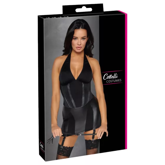 Cottelli - domina dress with whip (black) - M