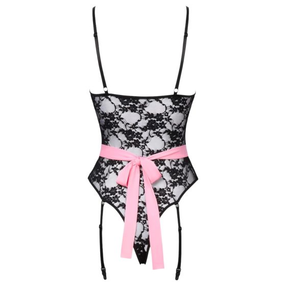 Cottelli - Sheer Maid Costume (Black-Pink)