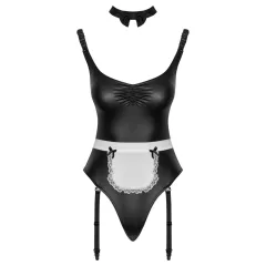 Cottelli - maid bodysuit with apron (black)