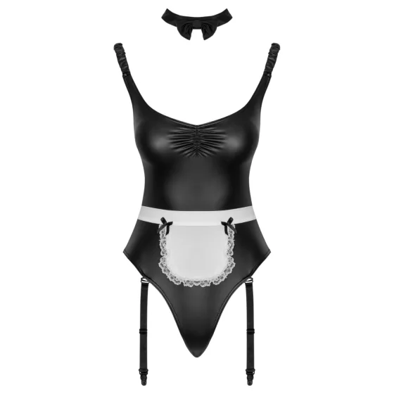 Cottelli - maid bodysuit with apron (black) - M