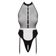 Cottelli - maid bodysuit with apron (black) - S
