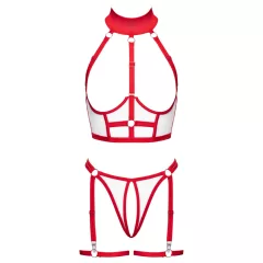 Cottelli - Open Nurse Costume Set (White-Red)