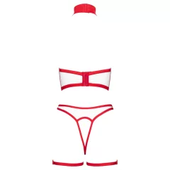 Cottelli - Open Nurse Costume Set (White-Red)
