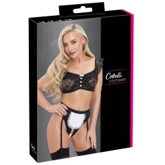 Cottelli - maid costume set (black and white)