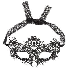 Cottelli - Embroidered Lace Effect Mask (Black)
