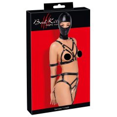 Bad Kitty - Body Harness Set and Mask (Black)