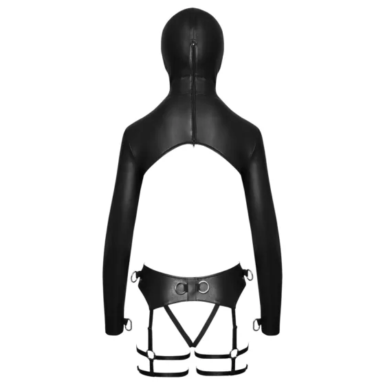 Bad Kitty - BDSM Lingerie Set (Black) - L