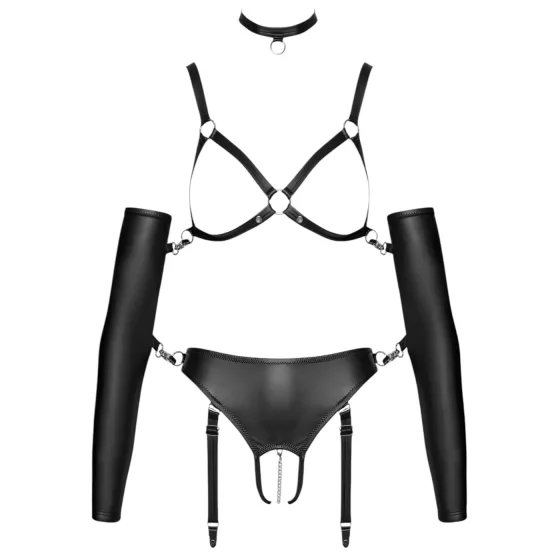 Bad Kitty - Bondage Body Harness Set (Black)