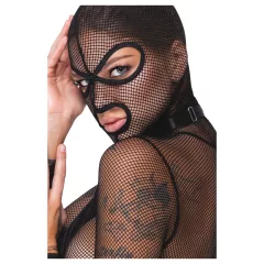 Bad Kitty - BDSM Sheer Fishnet Set with Whip (Black)