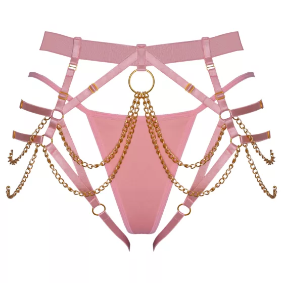 Bad Kitty - Chain Harness with Thong (Pink)
